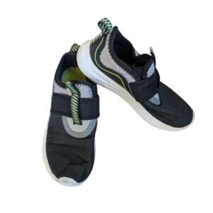 Athletic Works Slip On Black Green Sneakers
